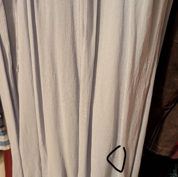 Ghost London Dress Women's Size XS Blue Gray Boho Peasant Bell Sleeves FLAW - Picture 16 of 16